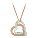 Landstrom's Black Hills Gold Sterling Silver and rose gold heart necklace