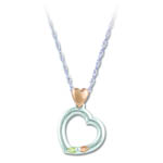 Landstrom's Black Hills Gold Sterling Silver heart necklace