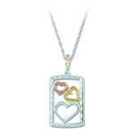 Landstrom's Black Hills Gold Sterling Silver triple heart necklace