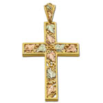 Landstrom's Black Hills Gold leaf cross necklace