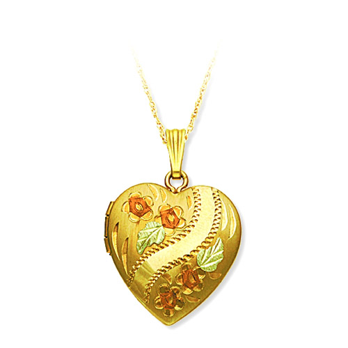 Landstrom's Black Hills Gold heart shaped locket