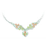 Landstrom's Black Hills Gold Sterling Silver heart festoon necklace