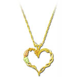 Lnadstrom's Black Hills Gold leaf and heart necklace
