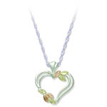 Landstrom's Black Hills Gold Sterling Silver heart necklace
