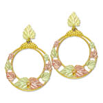 Landstrom's Black Hills Gold dangle hoop earrings