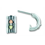 Landstrom's Black Hills Gold Sterling Silver half hoop earrngs