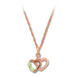 Landstrom's Black Hills Gold Rose Gold double heart necklace