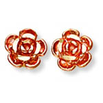 Landstrom's Black Hills Gold rose gold flower earrings