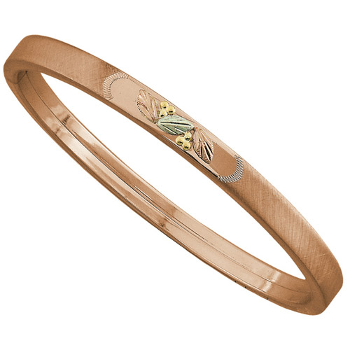 Landstrom's Black Hills Gold Rose Gold stackable bangle bracelet
