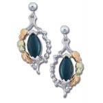 Landstrom's Black Hills Gold Sterling Silver Black Onyx earrings