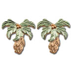 Landstrom's Black Hills Gold palm tree earrings