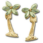 Landstrom's Black Hills Gold palm tree earrings