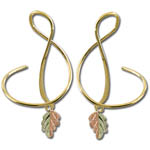 Landstrom's Black Hills Gold spiral leaf earrings