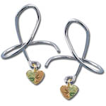 Landstrom's Black Hills Gold spiral heart earrings