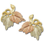 Landstrom's Black Hills Gold leaf earrings