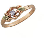 Landstrom's Black Hills Gold diamond and leaf ring