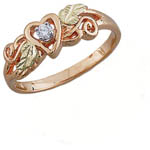 Landstrom's Black Hills Gold diamond and leaf ring