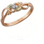 Landstrom's Black Hills Gold diamond and leaf ring