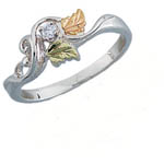Landstrom's Black Hills Gold Sterling Silver diamond ring