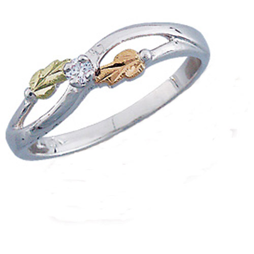 Landstrom's Black Hills Gold Sterling Silver diamond ring