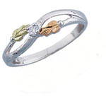 Landstrom's Black Hills Gold Sterling Silver diamond ring