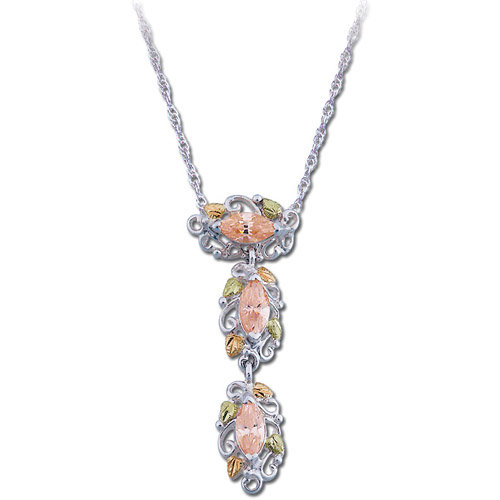 Landstrom's Black Hills Gold Sterling Silver Cubic Zirconia necklace