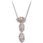 Landstrom's Black Hills Gold Sterling Silver Cubic Zirconia necklace