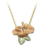 Landstrom's Black Hills Gold Hibiscus flower necklace