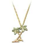 Landstrom's Black Hills Gold palm tree necklace