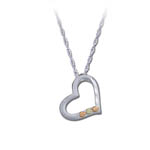 Landstrom's Black Hills Gold Sterling Silver heart necklace