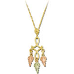 Landstrom's Black Hills Gold chandelier leaf necklace
