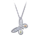 Landstrom's Black Hills Gold Sterling Silver butterfly necklace