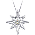 Landstrom's Black Hills Gold Sterling Silver Starburst necklace