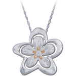 Landstrom's Black Hills Gold Sterling Silver flower necklace