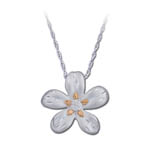 Landstrom's Black Hills Gold Sterling Silver flower necklace