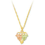 Landstrom's Black Hills Gold grape and leaf necklace