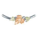 Landstrom's Black Hills Gold leaf slide necklace