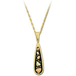 Landstrom's Black Hills Gold pear shaped antiqued necklace