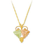 Landstrom's Black Hills Gold grape and leaf necklace