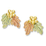 Landstrom's Black Hills Gold grape and leaf earrings