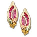 Landstrom's Black Hills Gold Cubic Zirconia earrings