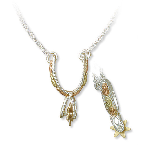 Landstrom's Black Hills Gold Sterling Silver spur necklace