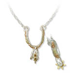 Landstrom's Black Hills Gold Sterling Silver spur necklace