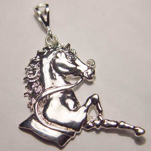 Sterling Silver longing horse charm/pendant