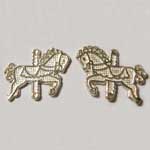 Sterling Silver small carousel horse post earrings