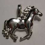 Sterling Silver galloping horse charm/pendant