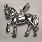 Sterling Silver Dressage trotting horse charm/pendant