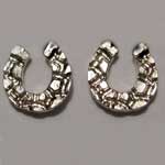 Sterling Silver nugget style horseshoe post earrings