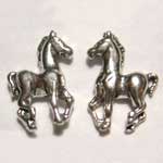 Sterling Silver small trotting colt post earrings