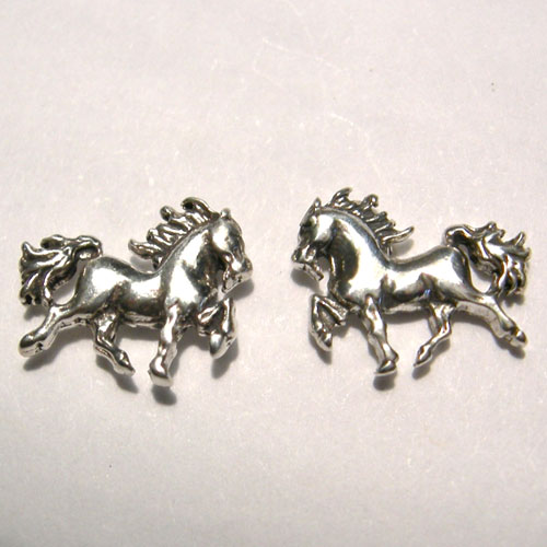 Strling Silver small prancing horse post earrings